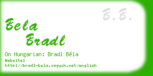 bela bradl business card